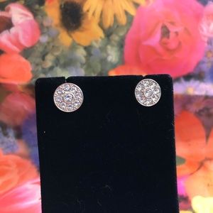 Silpada Cubic Zirconia Cluster SS Earrings